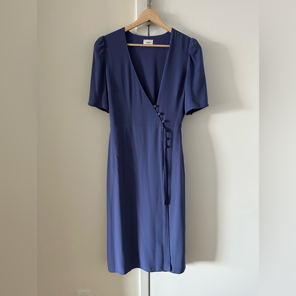 Wilfred Blue Puff Sleeve Sheath Dress